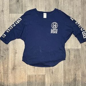 Pink XS Navy Half Sleeve Sequin shirt